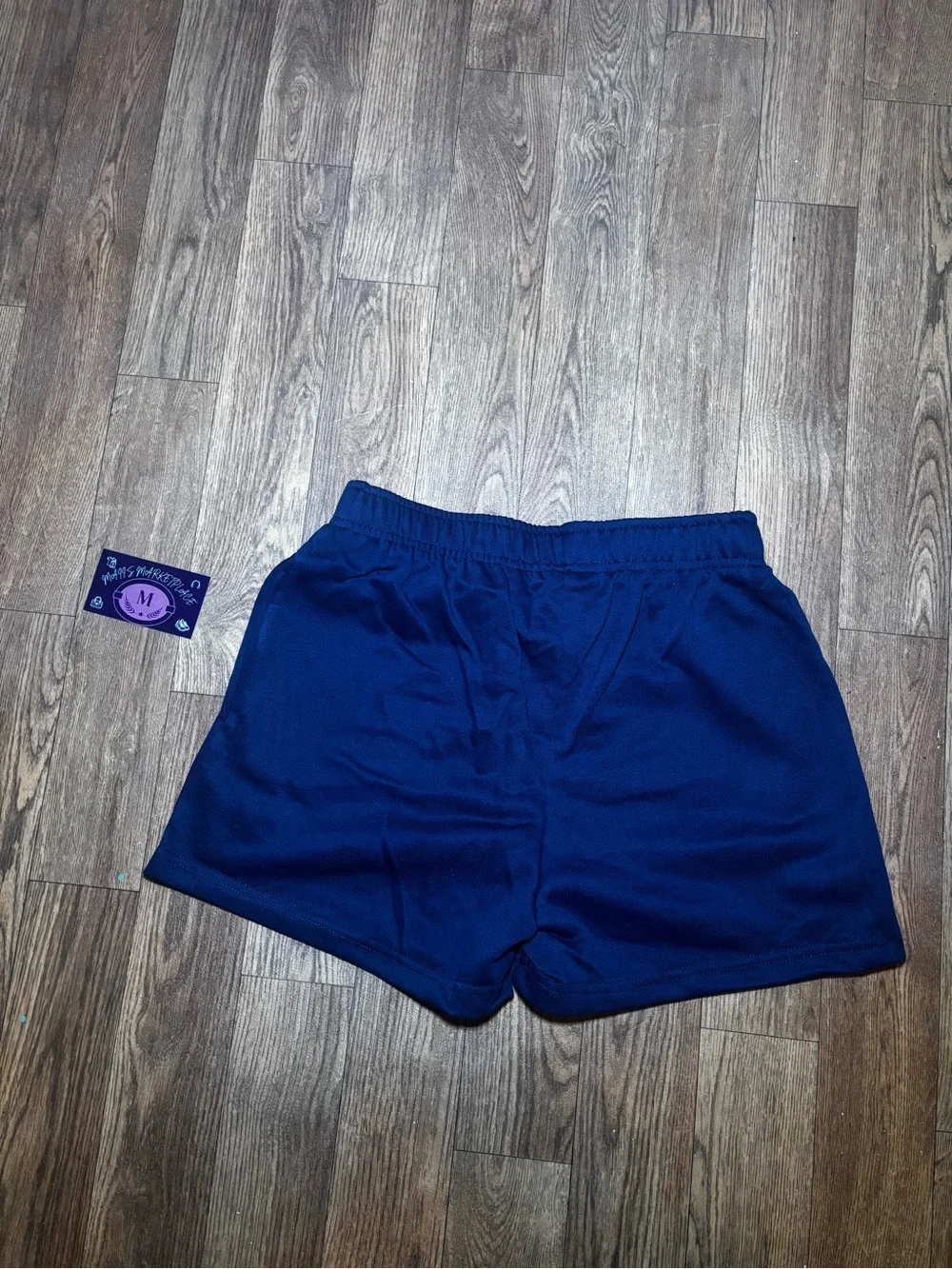 ALO Yoga Navy Blue Athletic Shorts with Elastic Waist